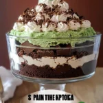 St. Patricks Day Brownie Trifle